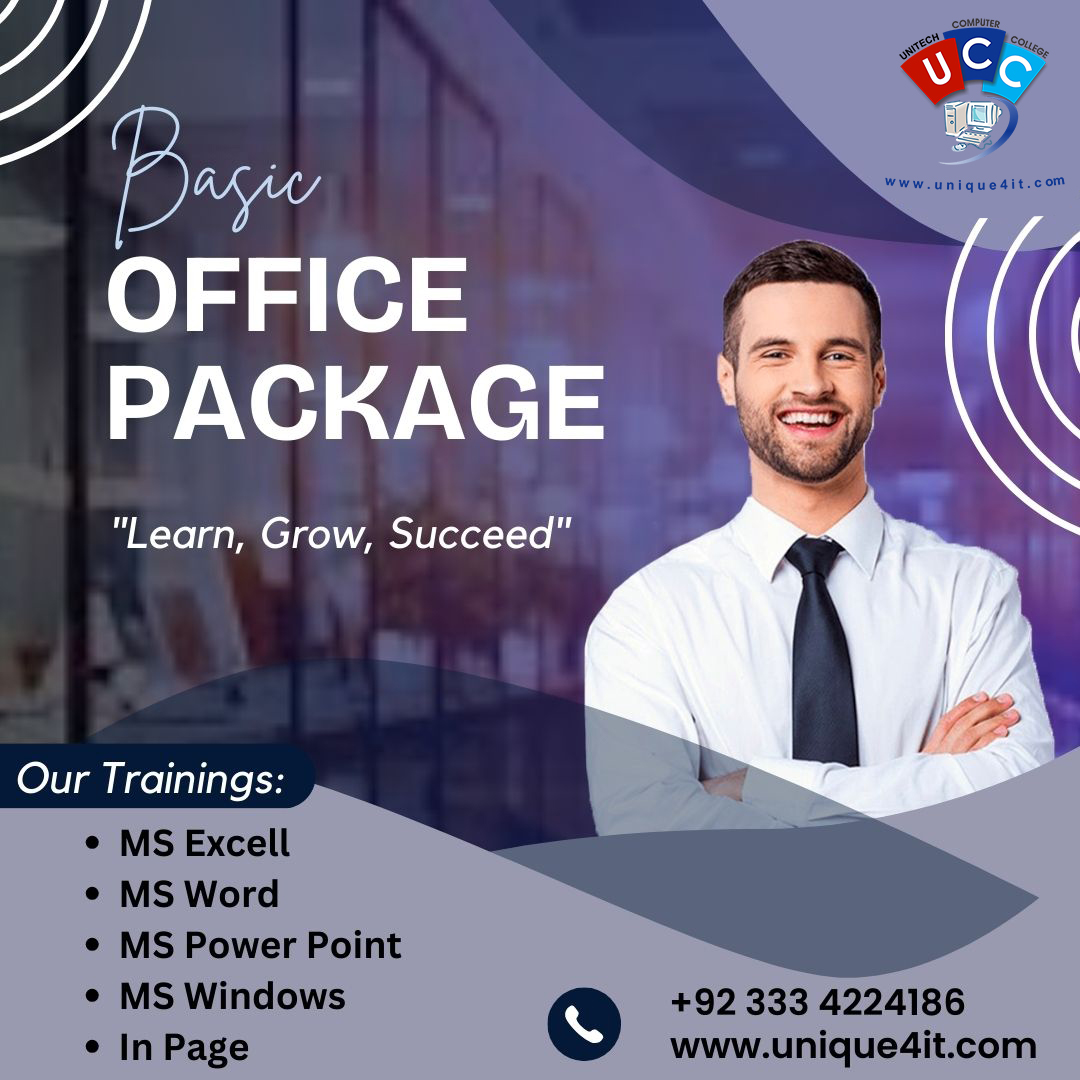 basic office package computer course in dha lahore pakistan